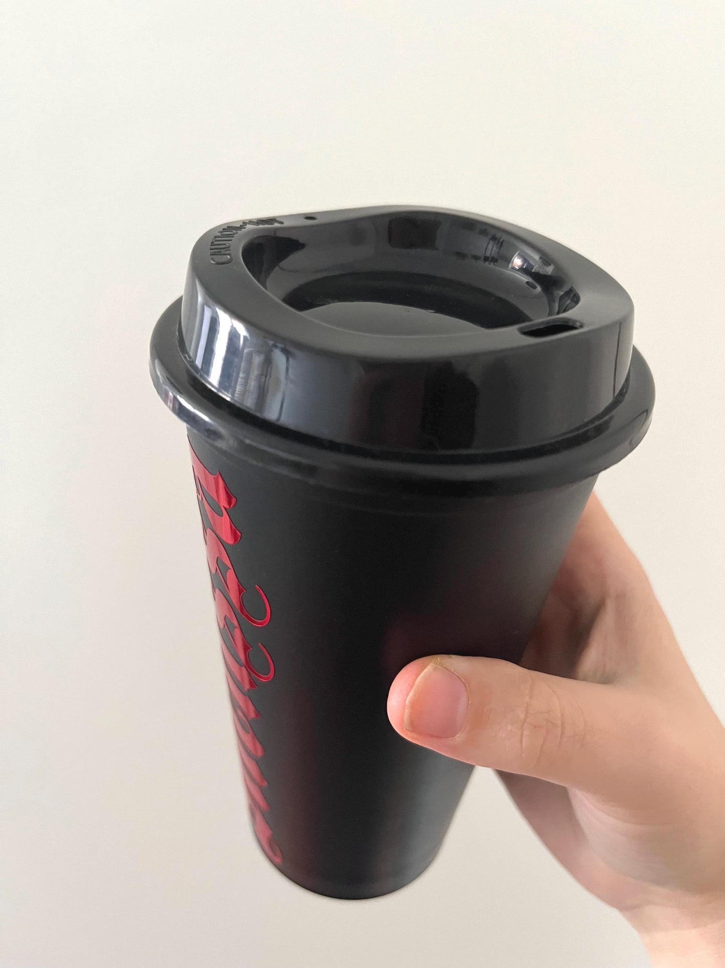 Personalized Gothic Travel Mug: 16oz Custom Name Hot Beverage Cup