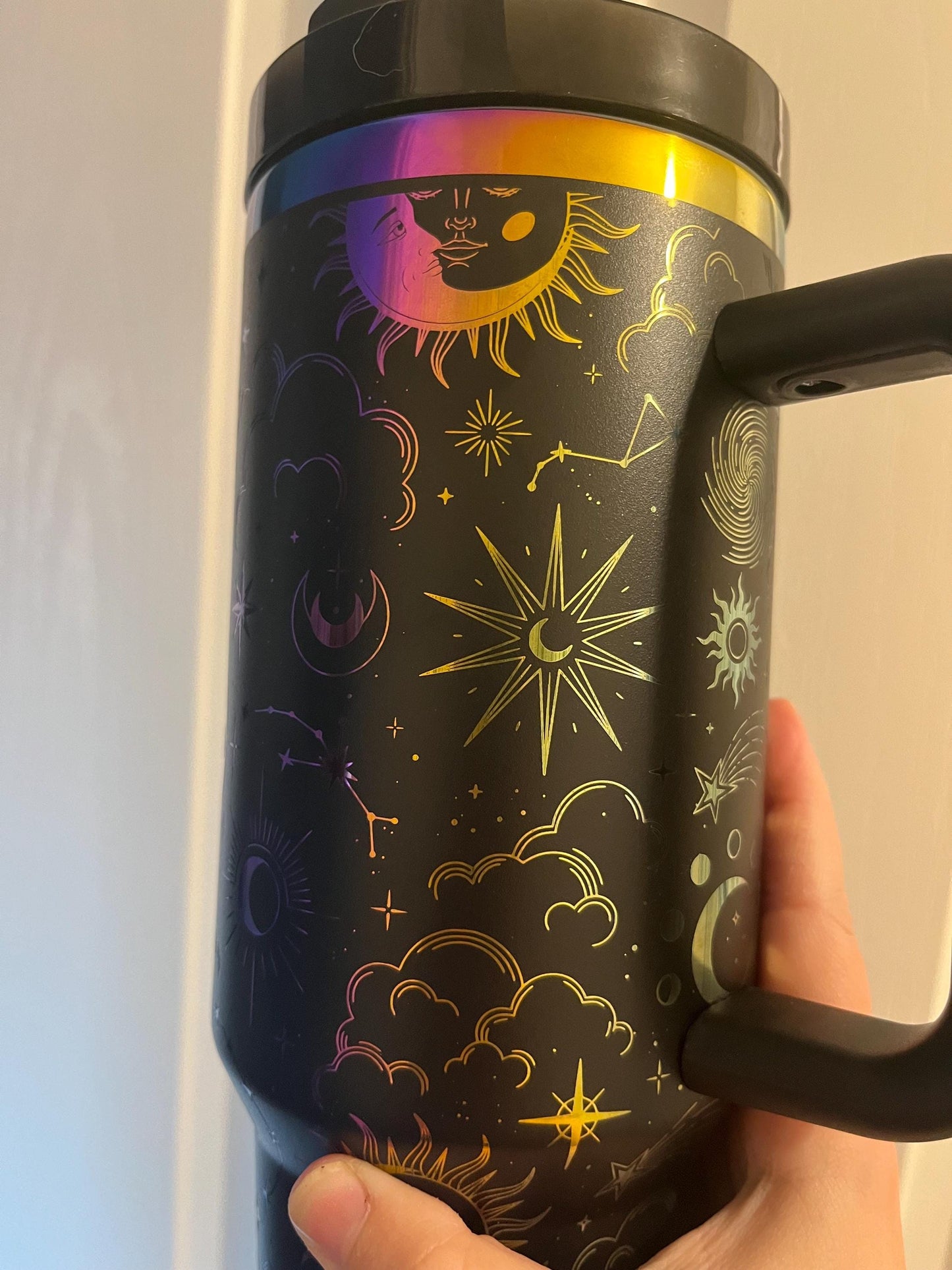 Celestial Stargazer 40oz tumbler Laser engraved