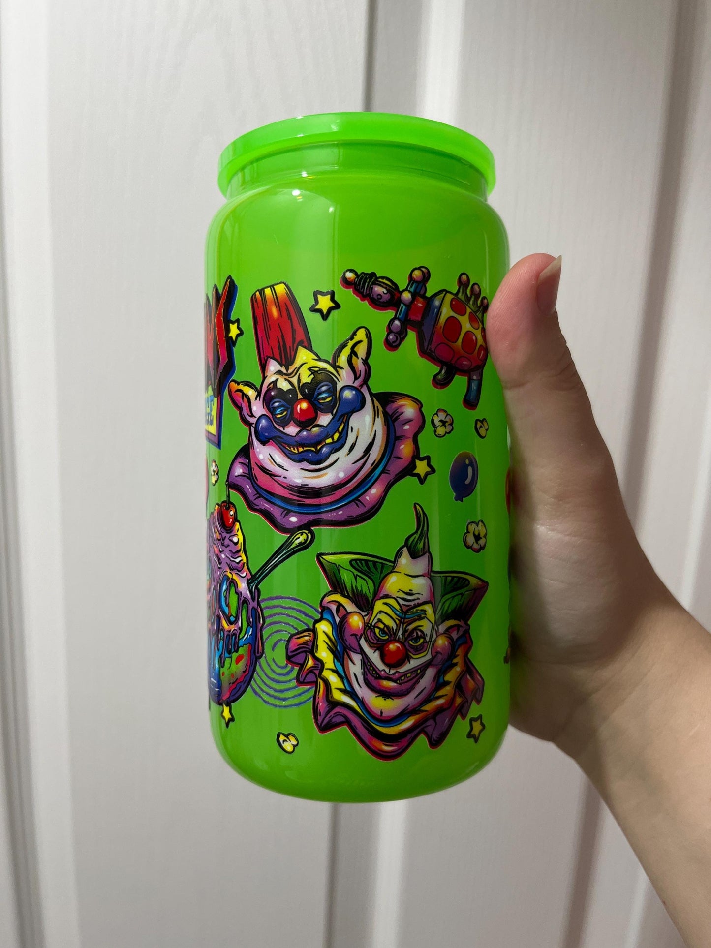 Killer Klowns from outer space 16oz tumbler horror movie gift