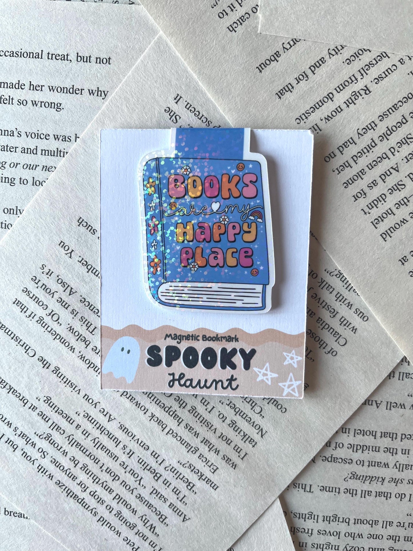 Books are my happy place magnetic bookmark
