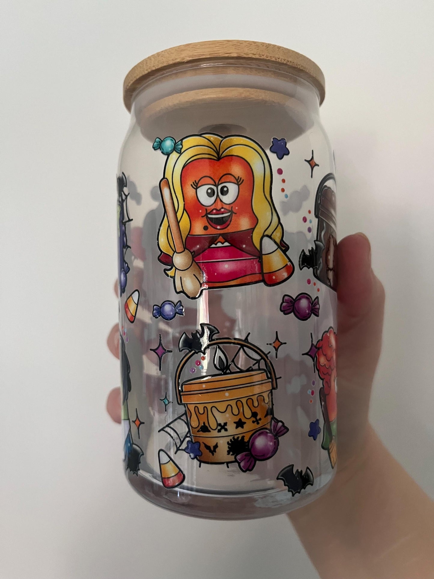 Hocus Pocus Glass Tumbler with Bamboo Lid & Straw