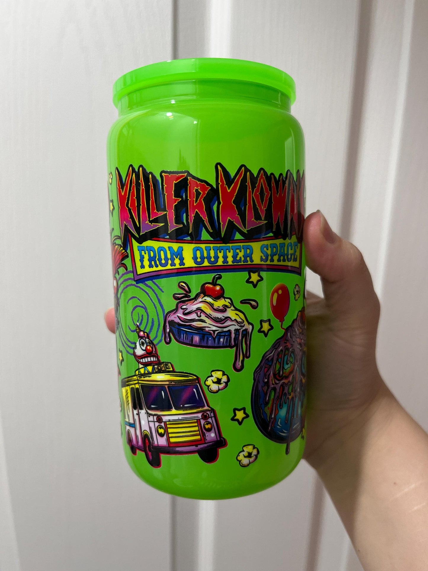 Killer Klowns from outer space 16oz tumbler horror movie gift
