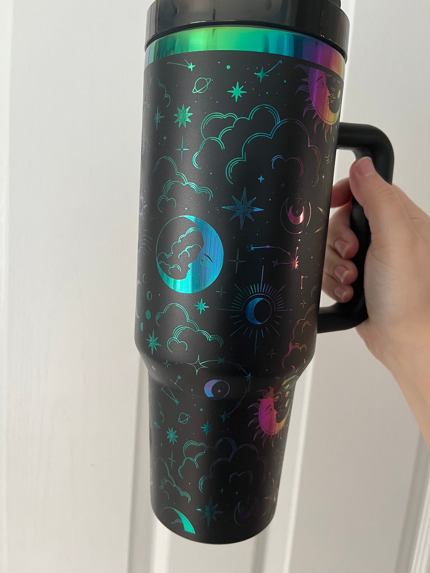 Celestial Stargazer 40oz tumbler Laser engraved