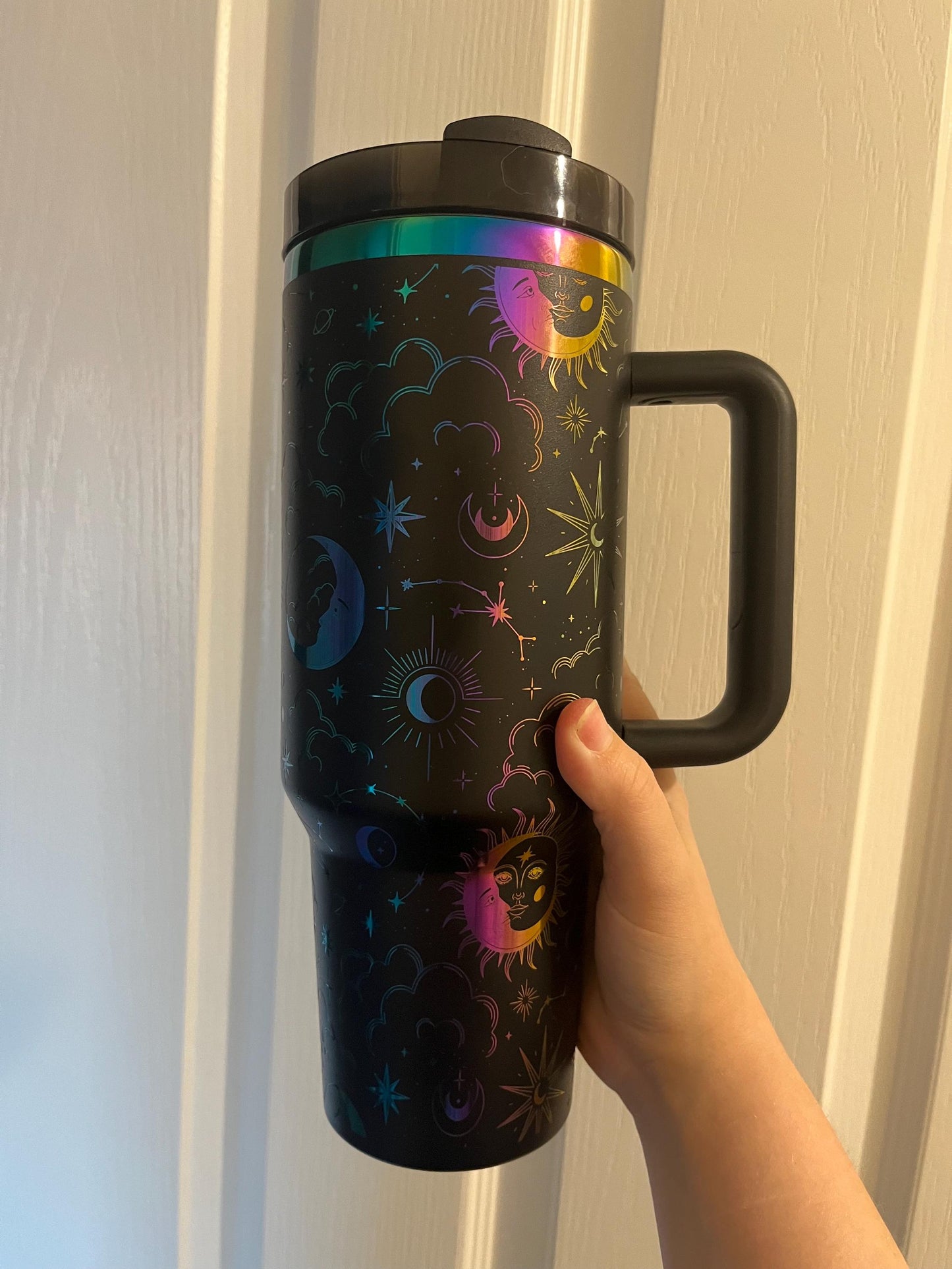 Celestial Stargazer 40oz tumbler Laser engraved