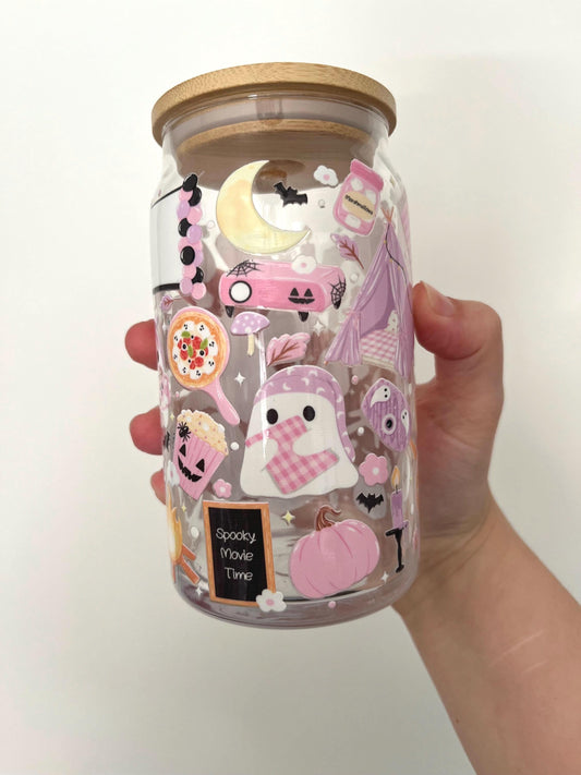 Spooky Movie Night Glass 16oz