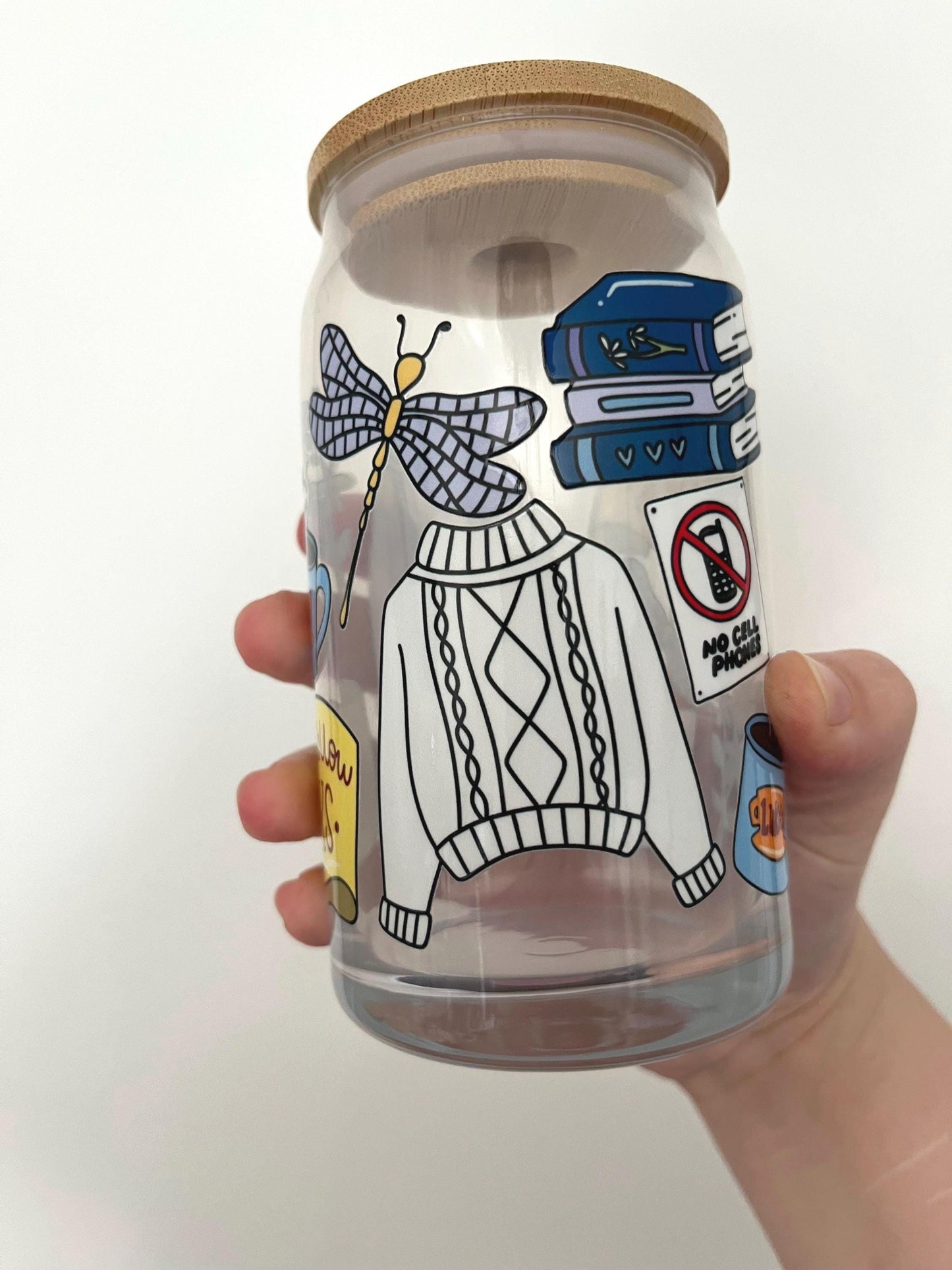 Gilmore Girls inspired iced coffee glass, fizzy drink soda tumbler, stars hollow