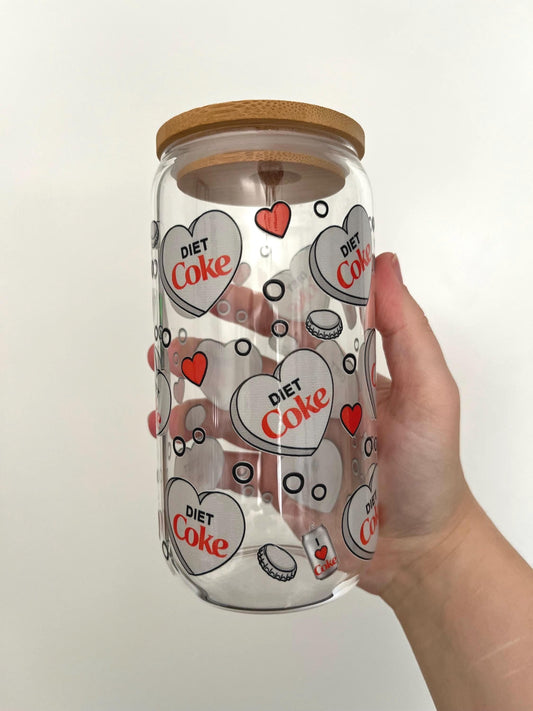 Diet Coke lover 16oz glass