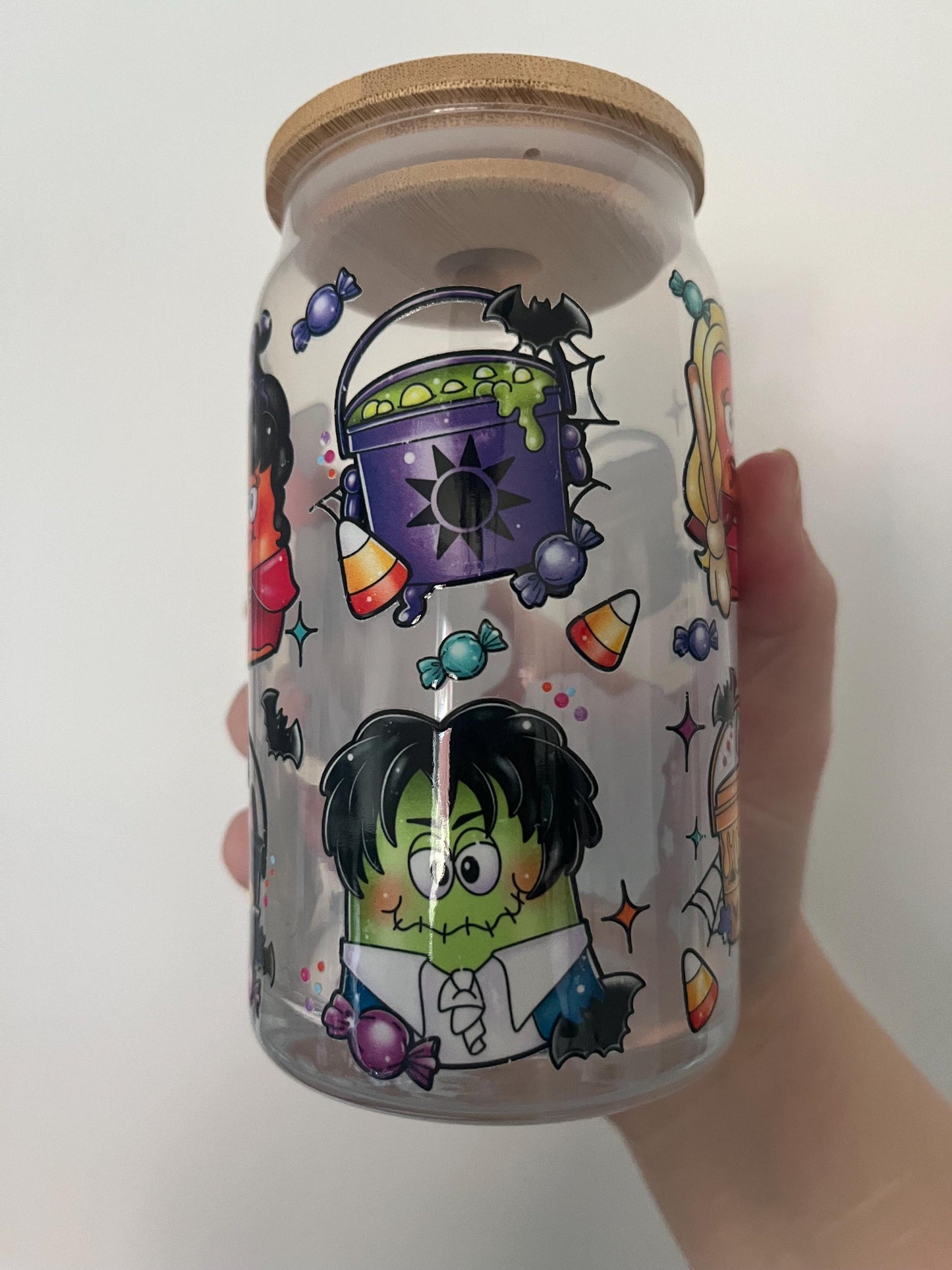 Hocus Pocus Glass Tumbler with Bamboo Lid & Straw