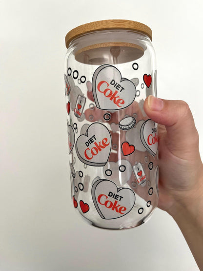Diet Coke lover 16oz glass