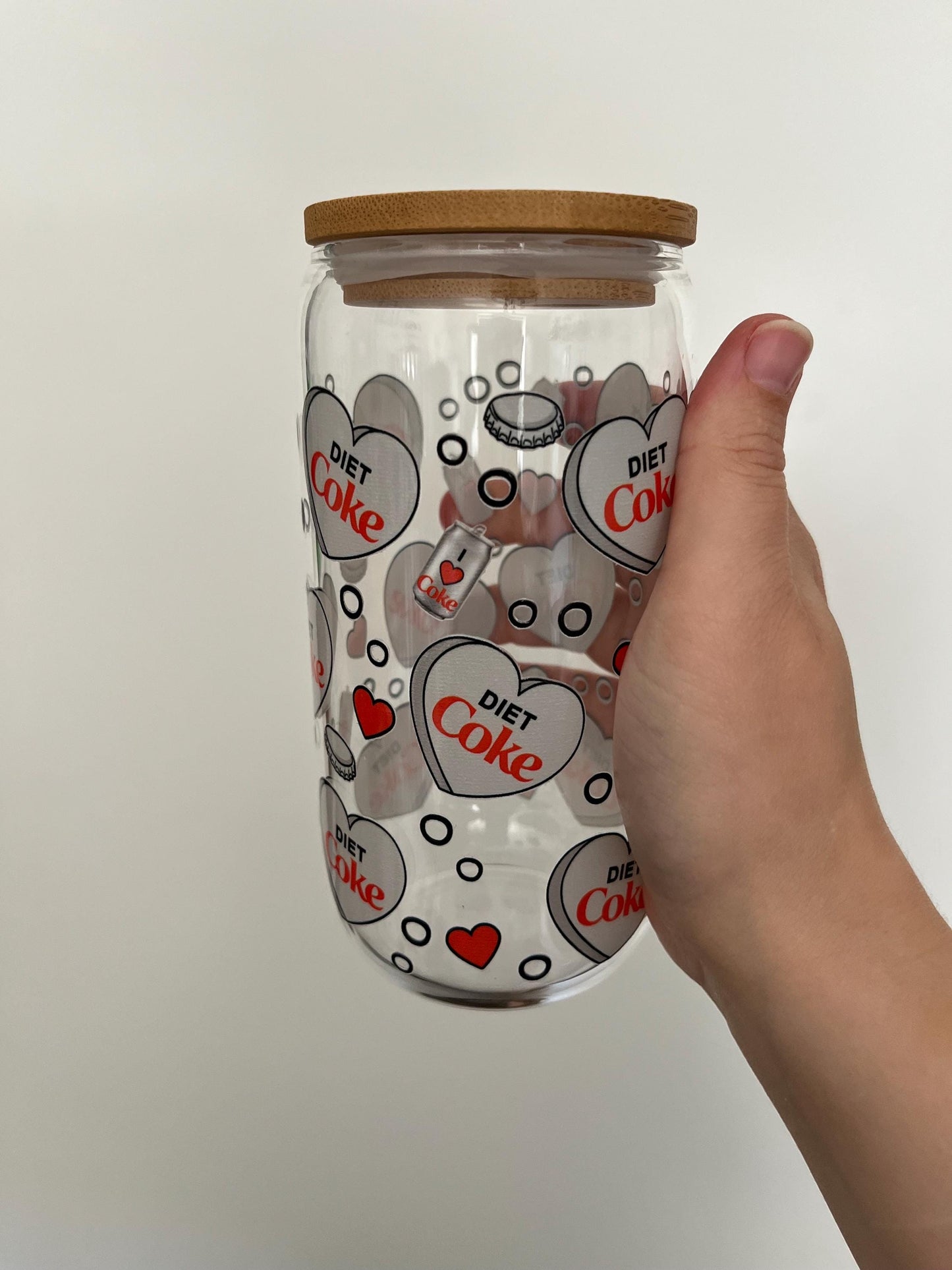 Diet Coke lover 16oz glass
