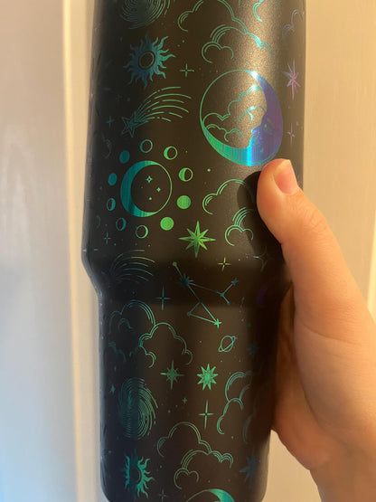 Celestial Stargazer 40oz tumbler Laser engraved