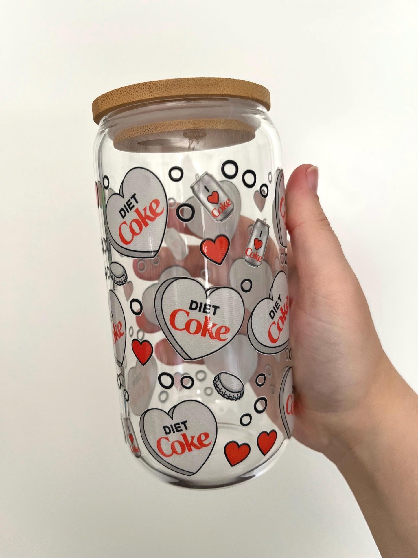 Diet Coke lover 16oz glass
