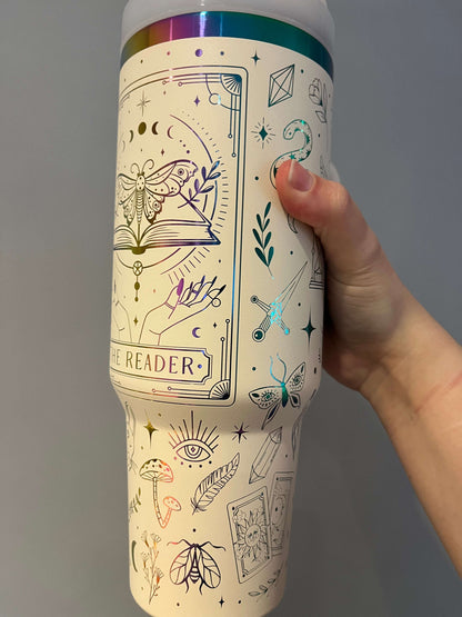 The Reader Laser engraved 40oz Stainless Steel Tumbler