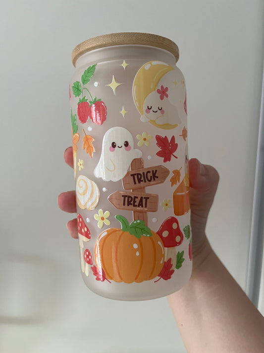Pumpkin Ghost Cottage 16oz tumbler
