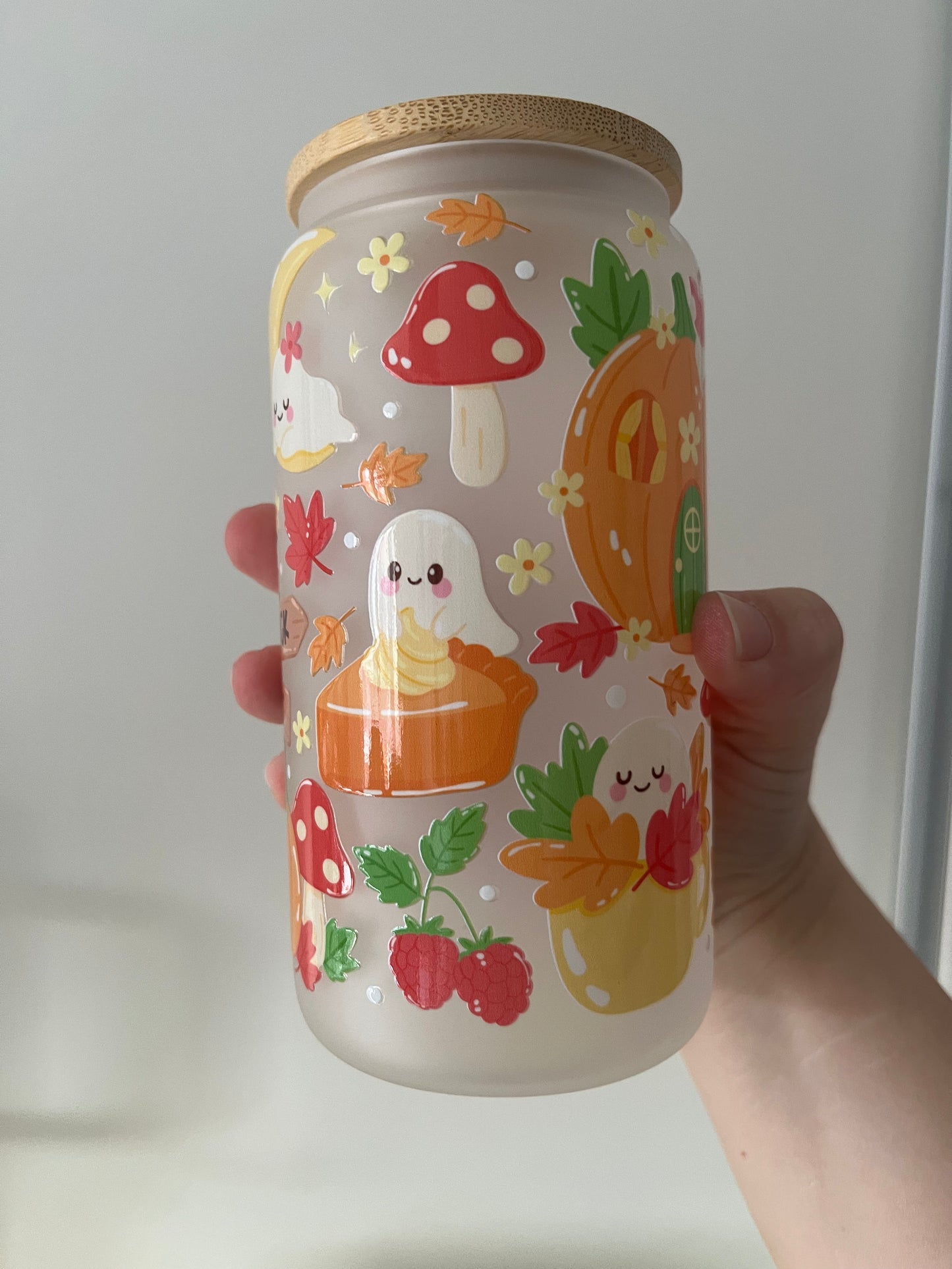 Pumpkin Ghost Cottage 16oz tumbler