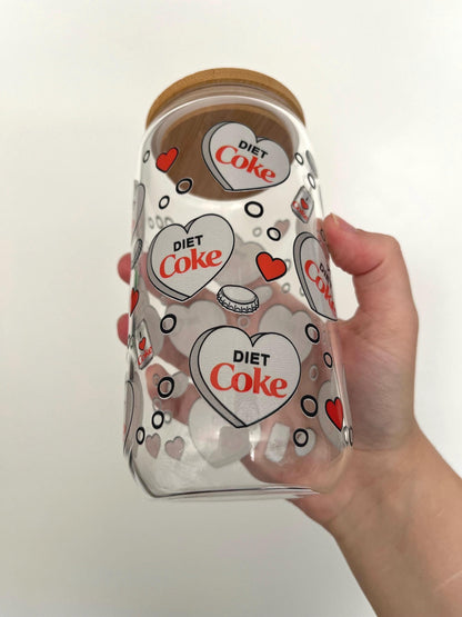 Diet Coke lover 16oz glass
