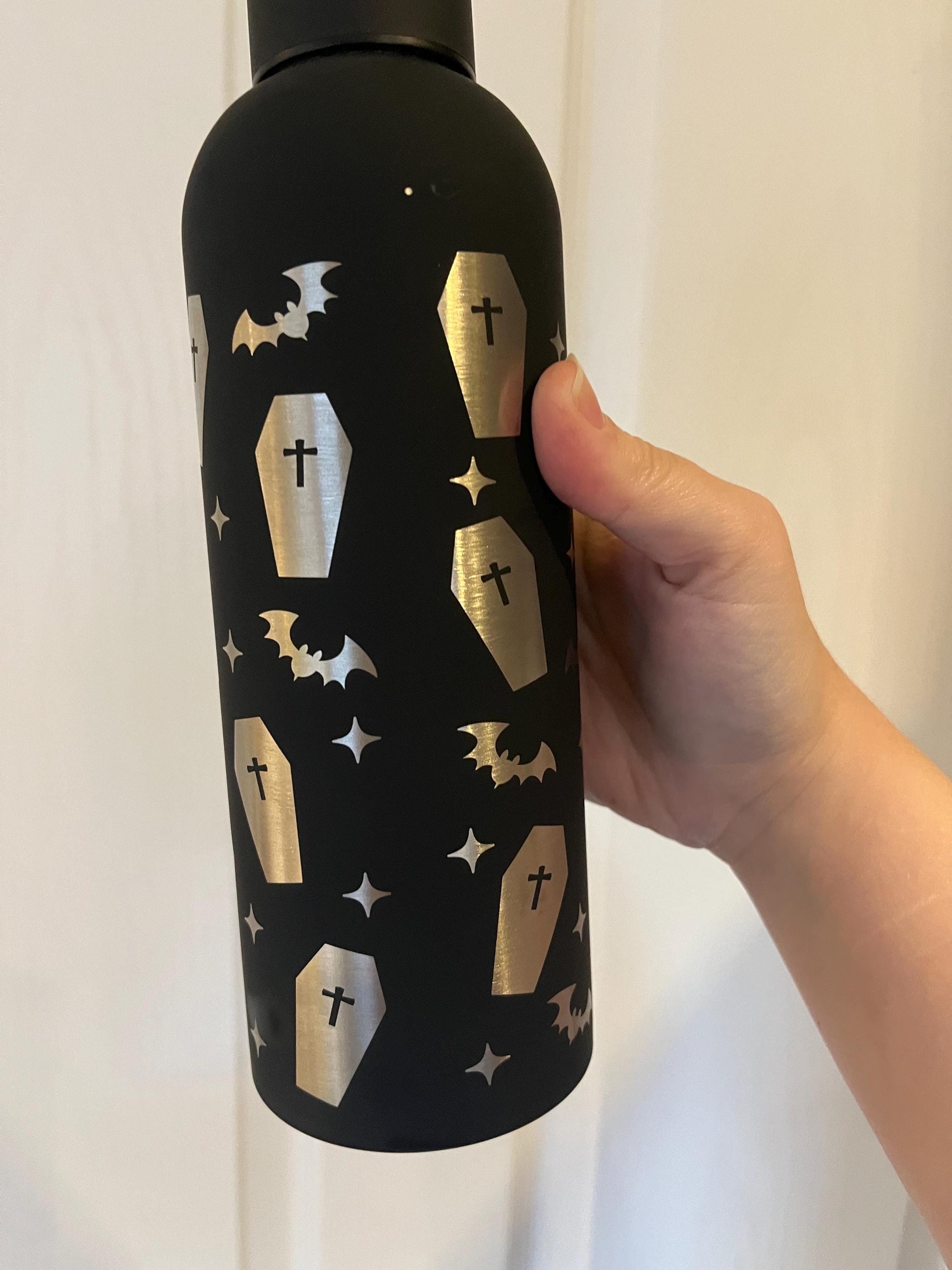 dark aesthetic tumbler laser engraved goth friend gift 
