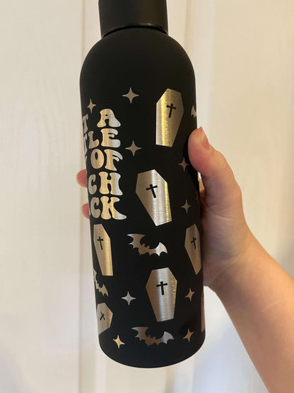 dark aesthetic reusable water bottle