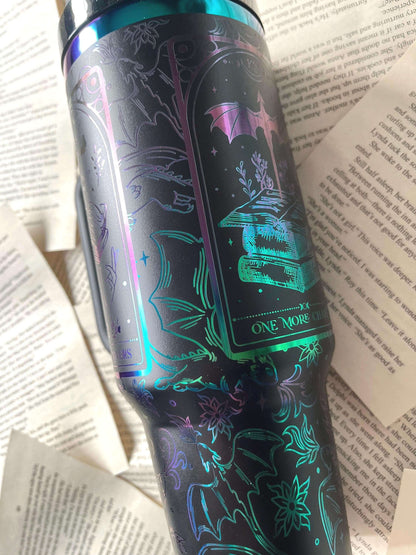 Laser engraved book lover tumbler perfect reader gift