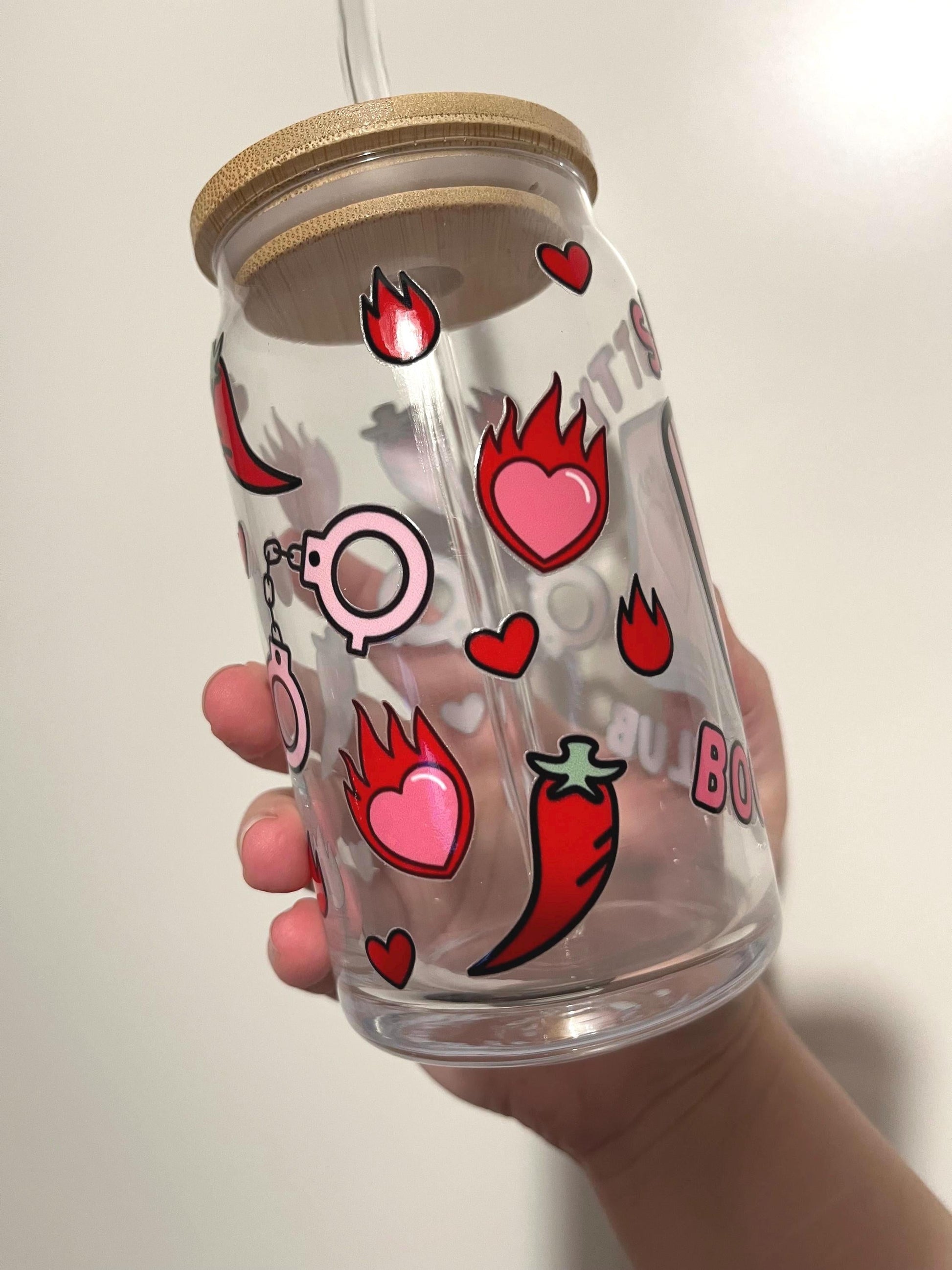 bookish booktok 16oz glass tumbler