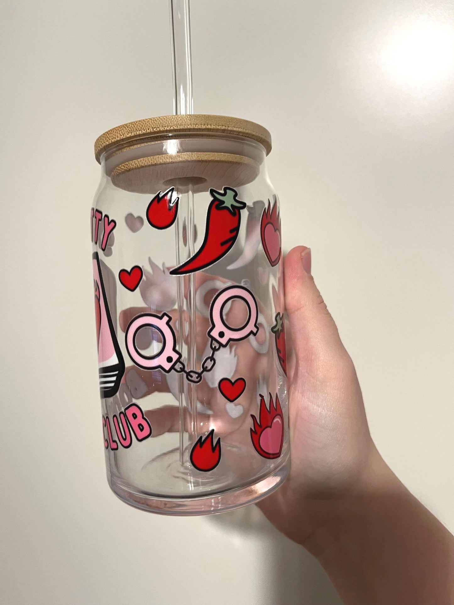 spicy romance lover gift iced coffee glass